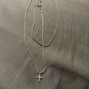 Elegant Silver Cross Necklace